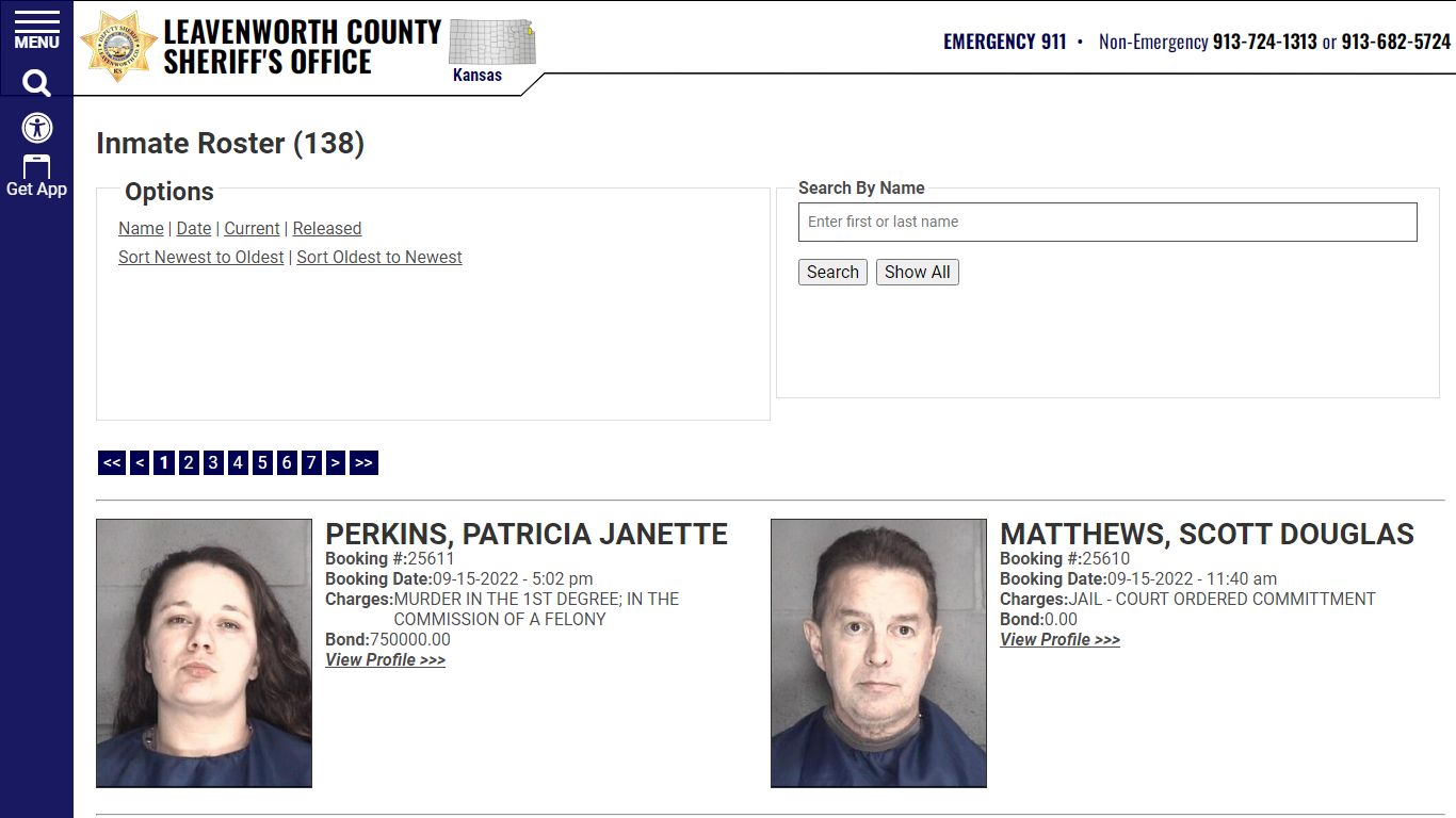 Inmate Roster - Leavenworth County Sheriff's Office