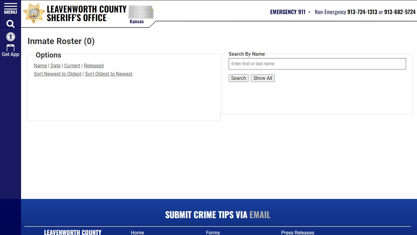 Inmate Roster - Leavenworth County Sheriff's Office